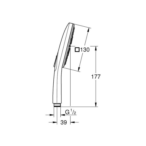 Grohe Rainshower SmartActive Cube - Sprchová hlavice, 3 proudy, Warm Sunset 26582DA0