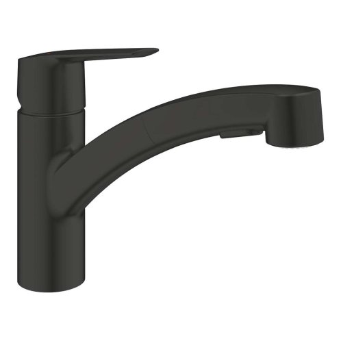 Grohe QuickFix Start - Dřezová baterie s výsuvnou sprškou, matná černá 305312431