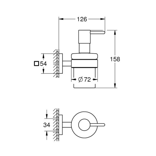 Grohe QuickFix Start Cube - Dávkovač mýdla s držákem, sklo/matná černá 410982430
