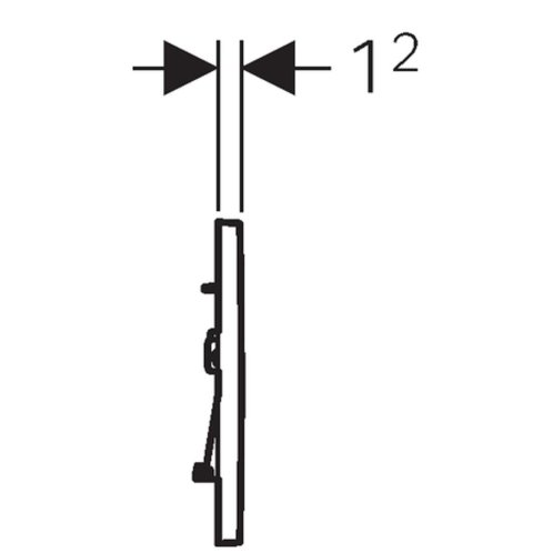 Geberit Sigma20 - Ovládací tlačítko splachování, bílá/pozlacená 115.883.KK.1