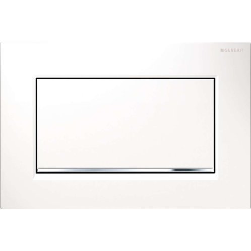 Geberit Sigma10 - Ovládací tlačítko splachování, bílá/chrom 115.893.KJ.1