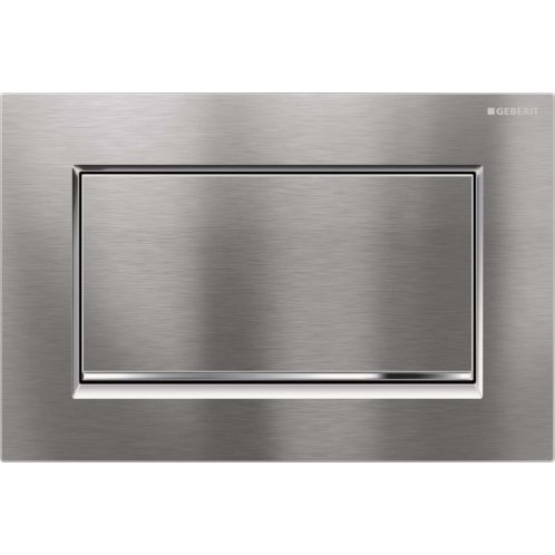 Geberit Sigma10 - Ovládací tlačítko splachování, kartáčovaný chrom/chrom 115.893.KX.1