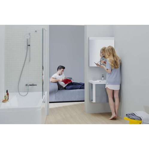 Ravak - Sprchová hlavice Flat 956.00, 12 cm, 3 proudy, chrom X07P233