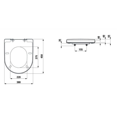 Laufen Pro - WC sedátko, odnímatelné, SoftClose, duroplast, bílá H8969513000001