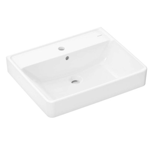 Hansgrohe Xanuia Q - Umyvadlo 60x48 cm, s přepadem, otvor pro baterii, bílá 60133450
