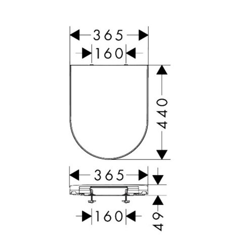 Hansgrohe EluPura Original S - WC sedátko, SoftClose, bílá 60148450