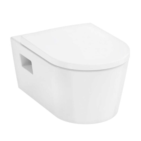 Hansgrohe EluPura Original S - Závěsné WC se sedátkem SoftClose, Rimless, bílá 62050450