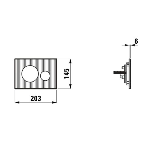 Laufen INEO - Ovládání splachování, chrom H9001160040001