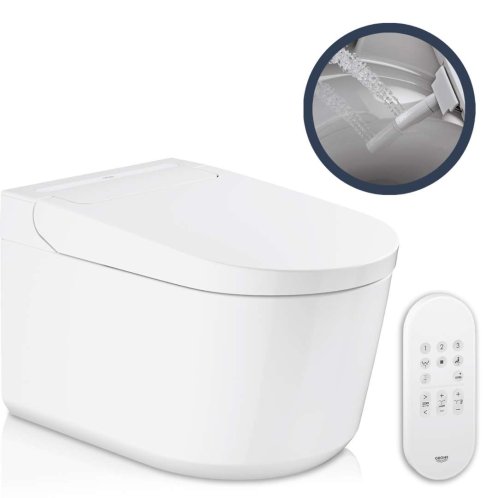 Grohe Sensia - Elektronický bidet s keramikou, Rimless, Triple Vortex, HyperClean, alpská bílá 36507SH0