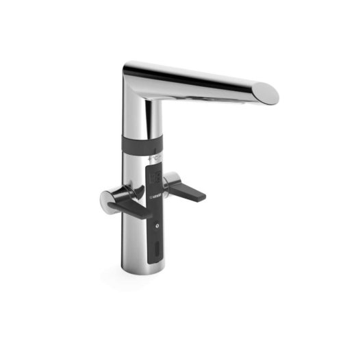 Hansa Fit - Elektronická dřezová baterie Hybrid, černá/chrom 65232213