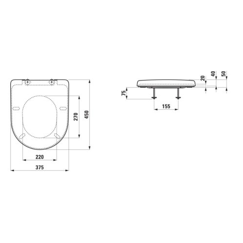 Laufen Pro - WC sedátko, odnímatelné, SoftClose, duroplast, bílá H8939580000001