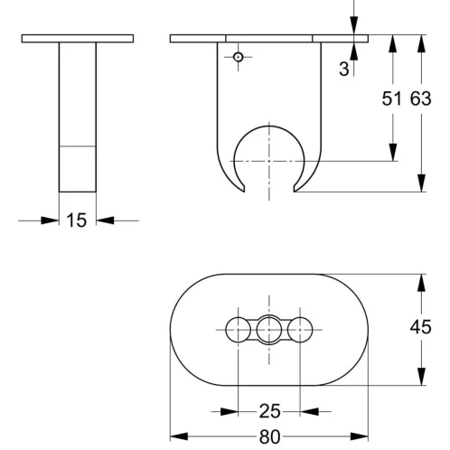 Ideal Standard Idealrain Pro - Držák sprchy, chrom B9846AA