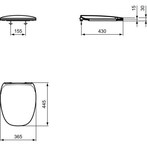 Ideal Standard Dea - WC sedátko ultra ploché softclose, bílá T676701