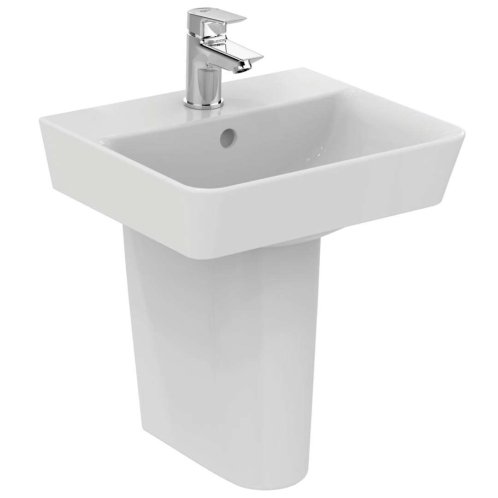 Ideal Standard Connect Air - Umývátko Cube, 40x35x16 cm, s 1 otvorem pro baterii, bílá E030701