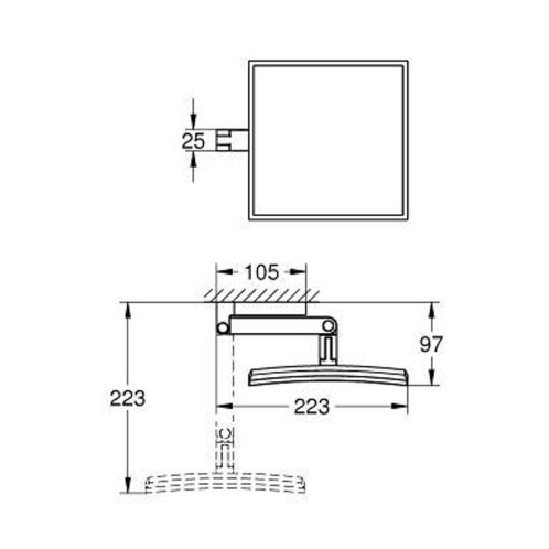 Grohe Selection Cube - Kosmetické zrcátko, chrom 40808000