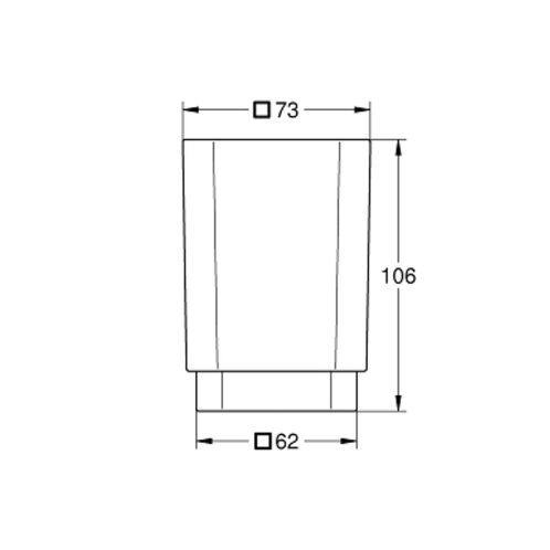 Grohe Selection Cube - Sklenička, daVinci saténová bílá 40783000