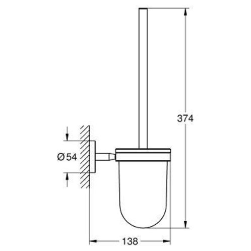 Grohe BauCosmopolitan - Souprava na čištění toalety, chrom 40463001