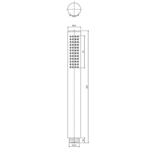 OMNIRES Microphone - Sprchová hlavice, kartáčovaná mosaz MICROPHONEX-RBSB