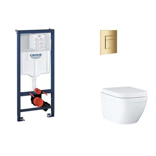 Grohe Rapid SL - Set předstěnové instalace, klozetu, sedátka SoftClose a tlačítka Skate Cosmopolitan, Triple Vortex, Cool Sunrise SANI11BB4127