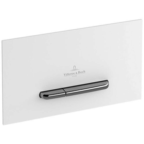 Villeroy & Boch ViConnect - Ovládací tlačítko splachování, bílá/matný chrom 922169N5