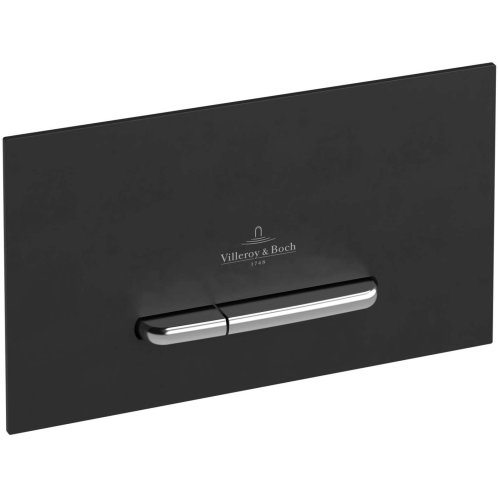 Villeroy & Boch ViConnect - Ovládací tlačítko splachování, matná černá/chrom mat 922169AN