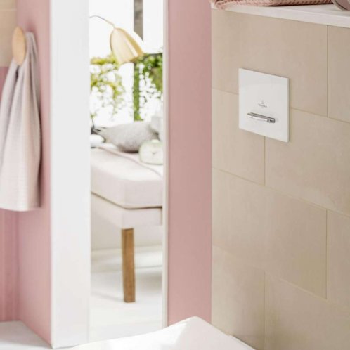 Villeroy & Boch ViConnect - Ovládací tlačítko splachování, bílá/chrom 92216168
