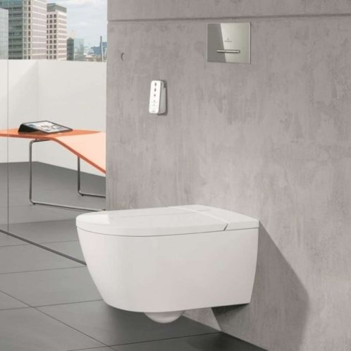 Villeroy & Boch ViClean - Elektronický bidet s keramikou, Rimless, CeramicPlus, SoftClosing, alpská bílá V0E100R1