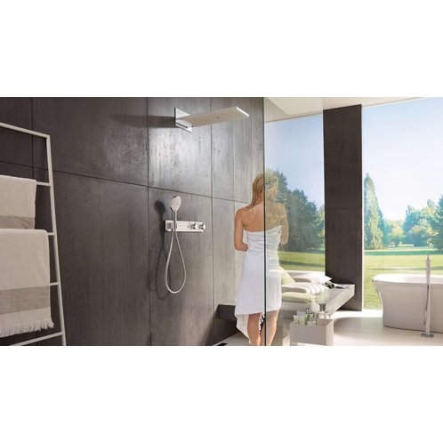 Hansgrohe RainSelect - Termostatická sprchová baterie pod omítku, pro 3 výstupy, černá/chrom 15356600