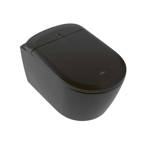 Villeroy & Boch ViClean - Elektronický bidet s keramikou, závěsný, DirectFlush, CeramicPlus, SoftClosing, černá V16EN2R7