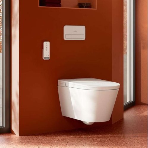 Villeroy & Boch Tivo - Elektronický bidet s keramikou, závěsný, DirectFlush, CeramicPlus, SoftClosing, alpská bílá V22EM101