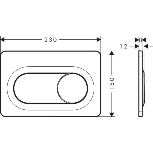Hansgrohe iFrame Original S - Ovládání splachování, chrom 66002000