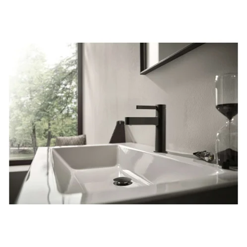 Hansgrohe Finoris - Umyvadlový ventil, pro studenou vodu, EcoSmart, kartáčovaný černý chrom 76013340