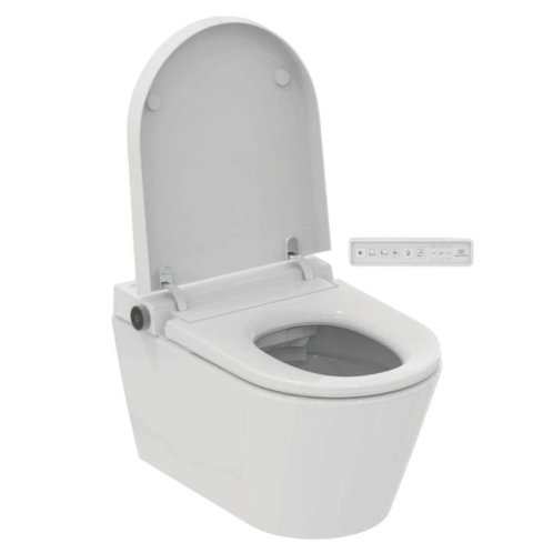 Ideal Standard i.life E - Elektronický bidet s keramikou, závěsný, SoftClose, RimLS+, bílá K875501