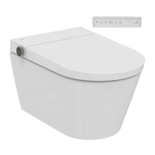 Ideal Standard i.life E - Elektronický bidet s keramikou, závěsný, SoftClose, RimLS+, bílá K875501