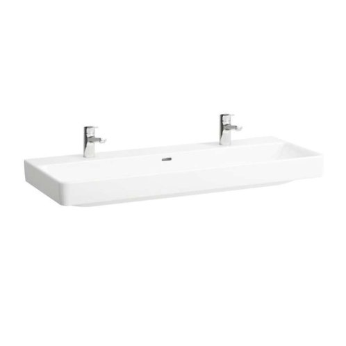 Laufen Pro S - Umyvadlo, 120x47 cm, 2 otvory pro baterie, bílá H8149650001071