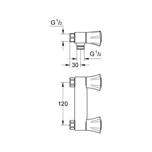 Grohe Costa - Sprchová kohoutková baterie, rozteč 120 mm, chrom 26345001