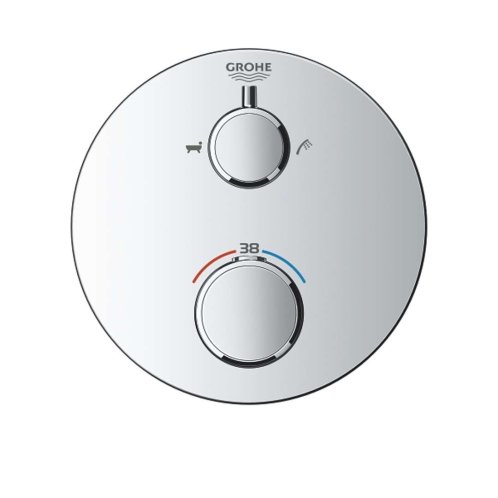 Grohe Grohtherm - Termostatická vanová baterie pro 2 spotřebiče, chrom 24077000
