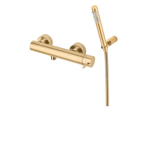 Paffoni Light Exclusive Edition - Sprchový set s baterií, kartáčované zlato LIG168DHGSP