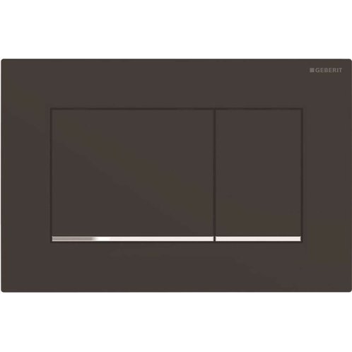 Geberit Sigma20 - Ovládací tlačítko splachování, černá mat/chrom 115.883.14.1