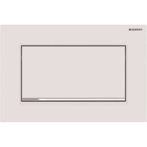 Geberit Sigma10 - Ovládací tlačítko splachování, bílá mat/chrom 115.893.JT.1