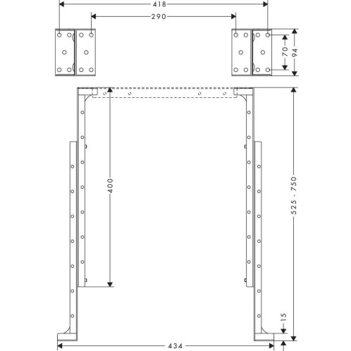Hansgrohe sBox - Montážní vzpěry 28021000