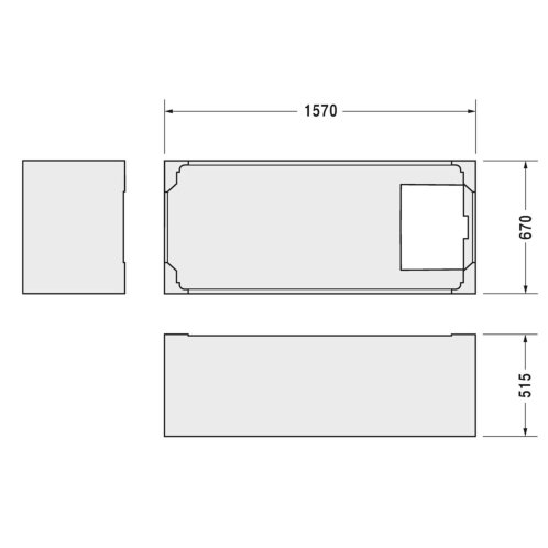 Duravit - Podpora pro vanu D-Code, 1600x700 mm 790470000000000