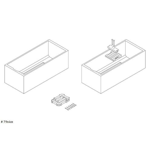 Duravit - Podpora pro vanu D-Code, 1700x750 mm 790473000000000