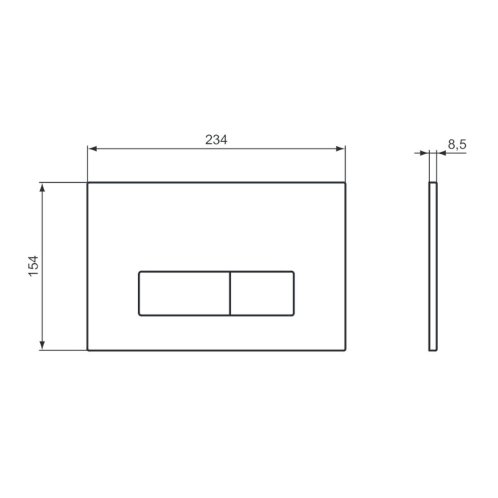 Ideal Standard Oleas - Ovládací tlačítko splachování Oleas M2, SmartFlush, bílá R0122AC