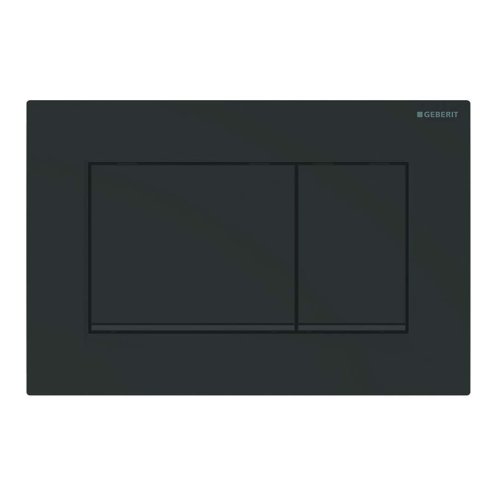 Geberit Sigma20 - Ovládací tlačítko pro 2 množství splachování, matná černá/černá 115.883.16.1
