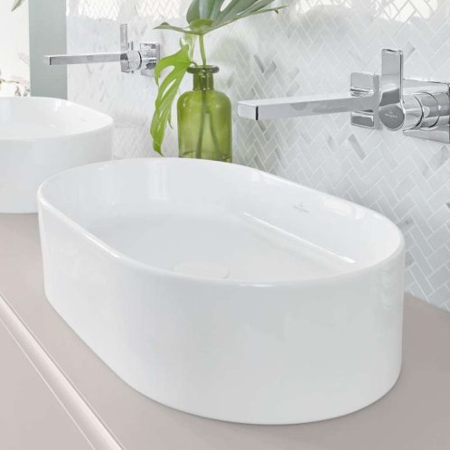 Villeroy & Boch Collaro - Umyvadlo na desku, 56x36 cm, CeramicPlus, alpská bílá 4A1956R1