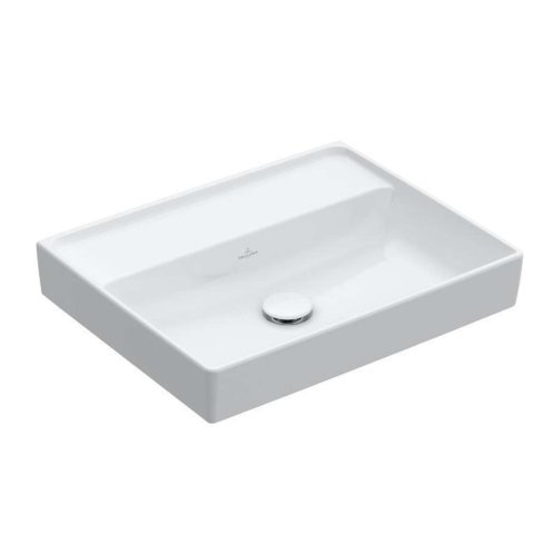 Villeroy & Boch Collaro - Umyvadlo nábytkové 60x47 cm, bez přepadu, bez otvoru pro baterii, CeramicPlus, Stone White 4A3363RW