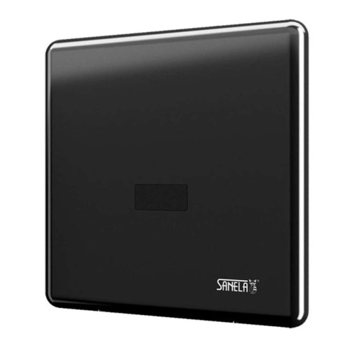 Sanela - Nerezový splachovač pisoáru s infračervenou elektronikou ALS, bateriové napájení, černá SLP 06KV