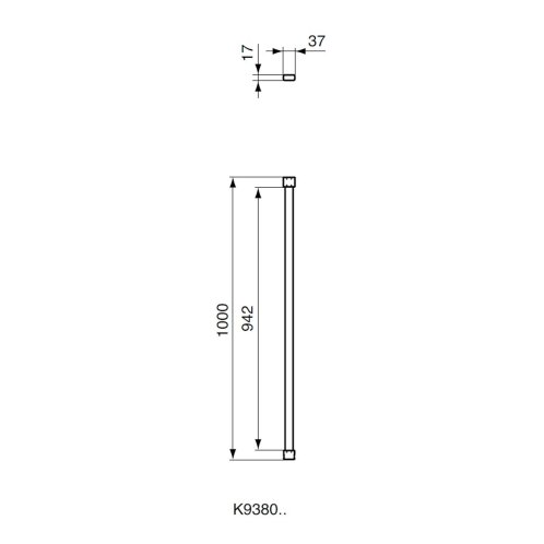 Ideal Standard Connect 2 - Upevňovací rameno, chrom K9380VA