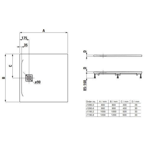 Laufen Pro - Sprchová vanička 80x80 cm, světlá šedá H2109500770001